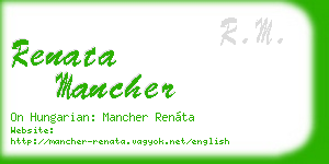 renata mancher business card